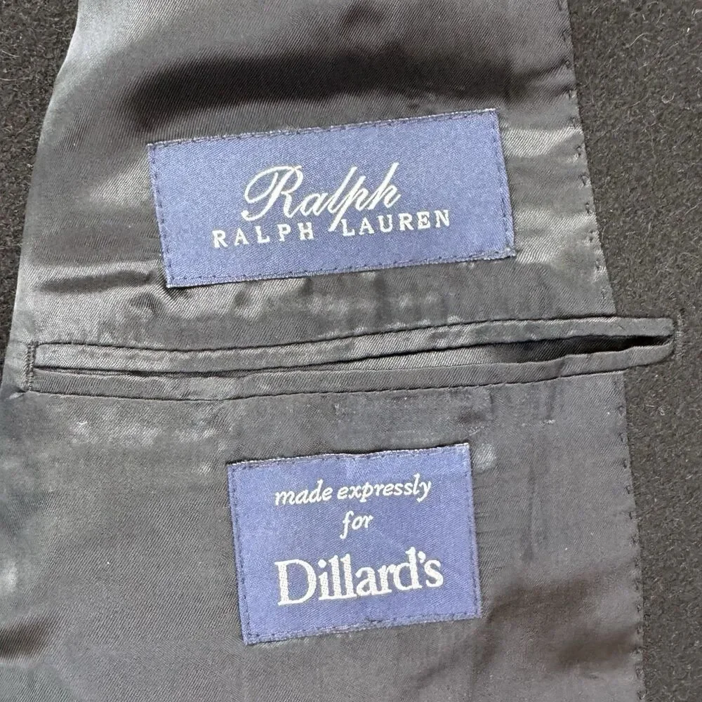 Ralph Lauren Loro Piana Camel Hair Blazer Black 46R Sport Coat